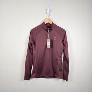 On Cloud Running Climate Shirt 1/4 Zip Womens Size XS Mulberry Pullover LS